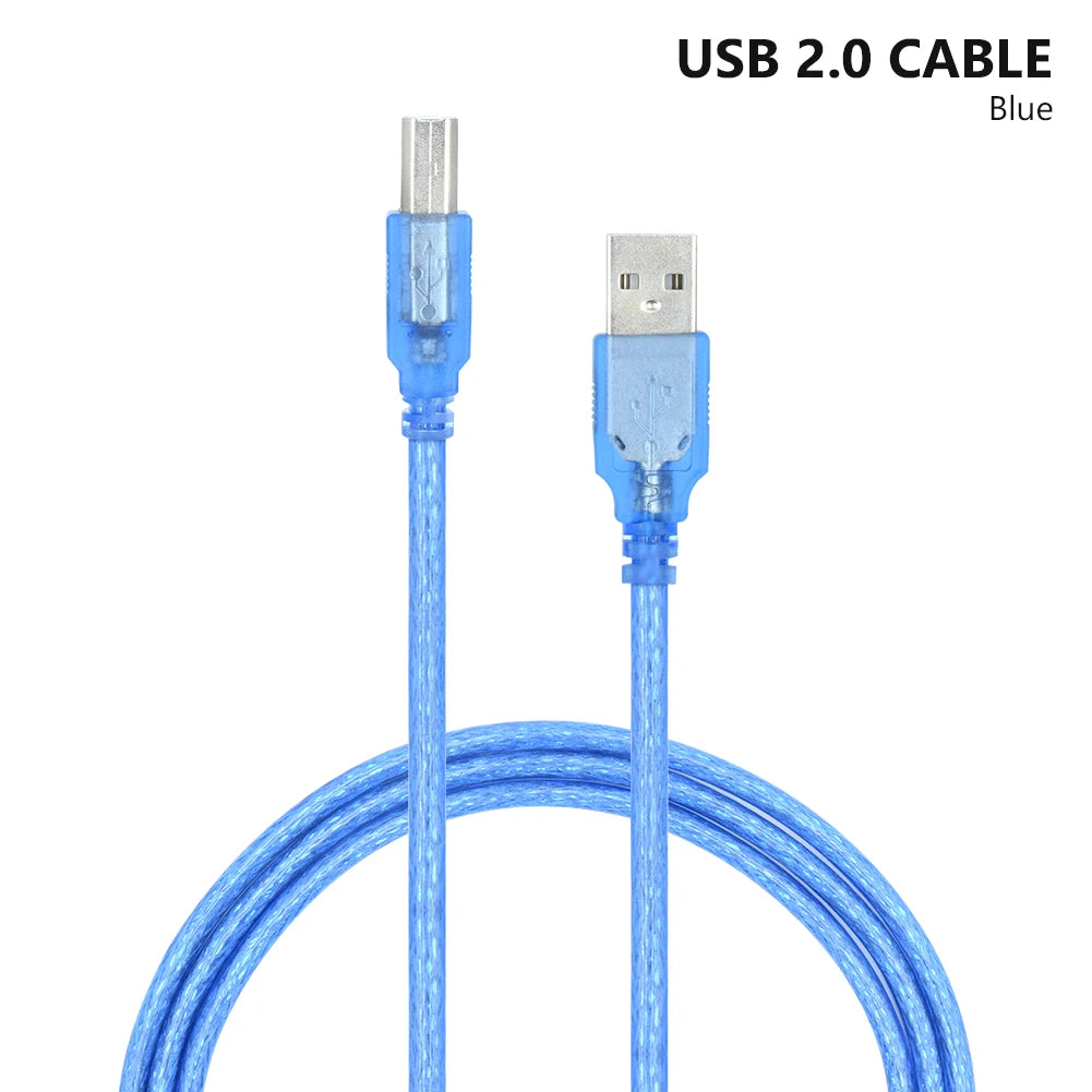 USB 2.0 Print Cable 1m/1.8m/3m/5m for Canon Pixma MX922/MX522/MX452, Epson XP-310/410, Brother HL/MFC, HP Envy 4500