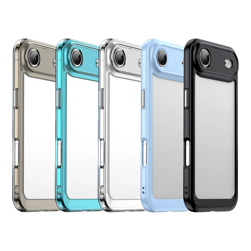 iPhone 17 Air Transparent TPU Case — Durable Hard Shell, Frosted Translucent, Fits iPhone 17 Pro Max