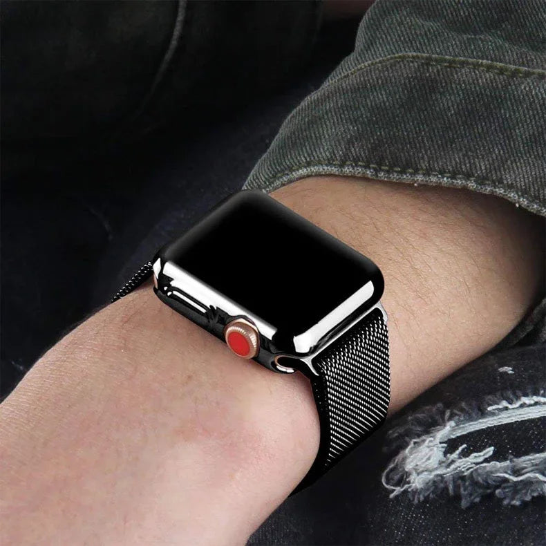 Silicone Bumper Case & Screen Protector for Apple Watch – 44mm/40mm/45mm/41mm/42mm/38mm, iWatch Series 3–9, SE, Non-Slip Guard