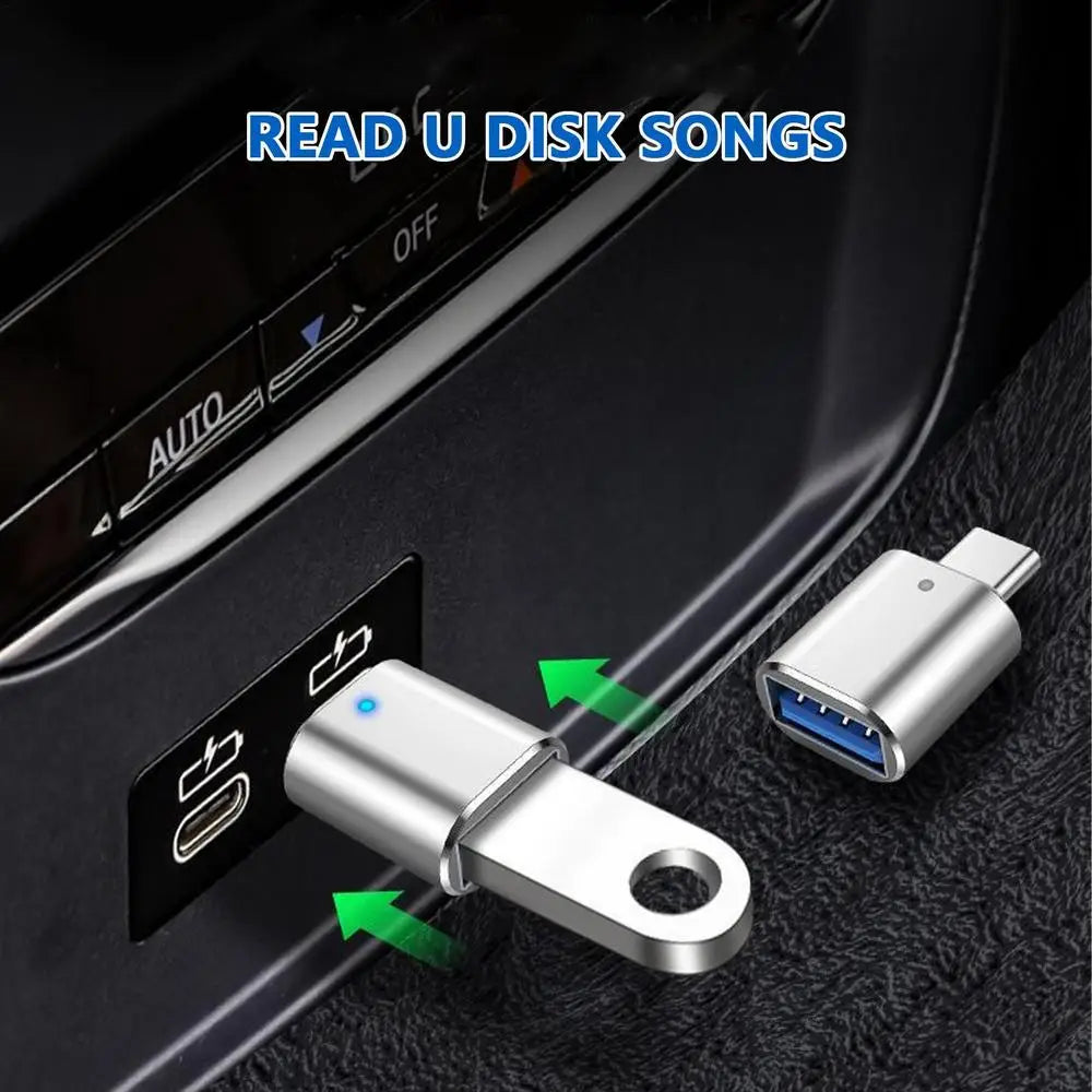 USB 3.0 OTG adapter USB C to USB A converter suitable for MacbookSamsung XiaomiHuawei LED USBC OTG connector