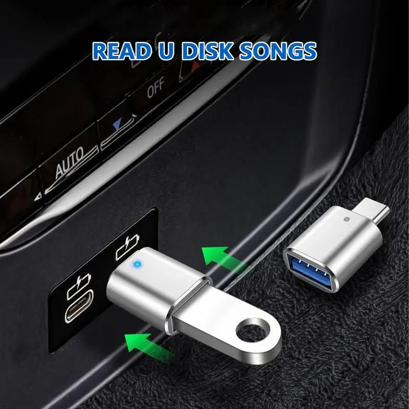 USB 3.0 OTG adapter USB C to USB A converter suitable for MacbookSamsung XiaomiHuawei LED USBC OTG connector