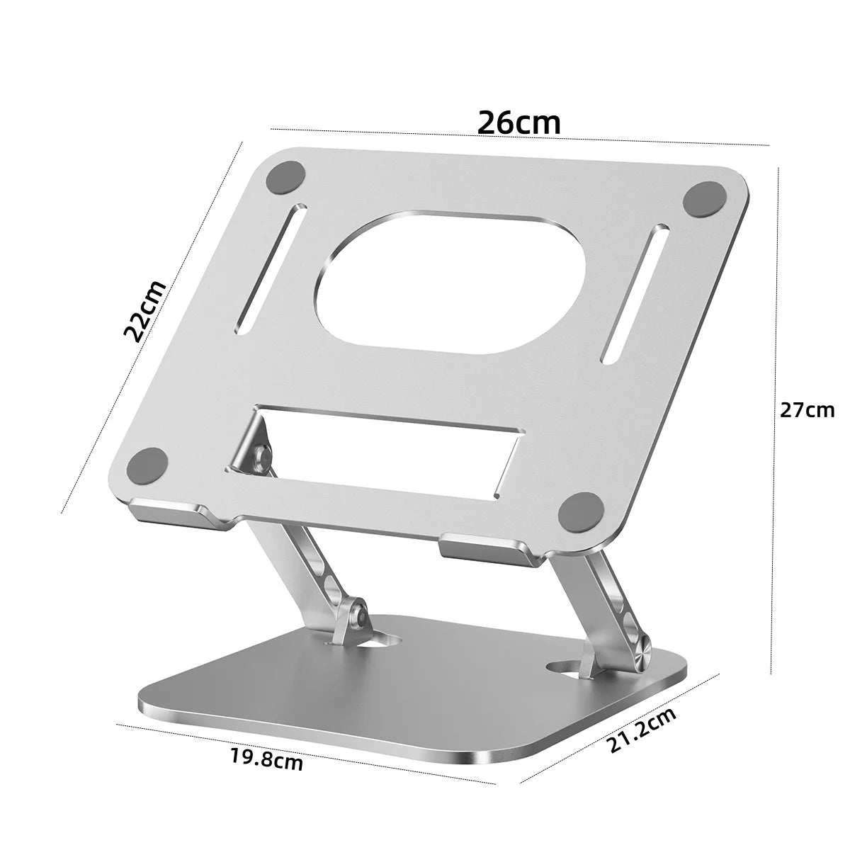 Adjustable Aluminum Alloy Phone & Tablet Stand – Portable Folding Cooling Stand for Laptops up to 17", MacBook, iPad, Asus