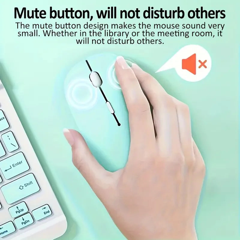 Bluetooth-compatible Wireless Mouse Computer Laptop Mouse Silent Optical Mouse for iPad Samsung Tablet Universal Mice Noiseless