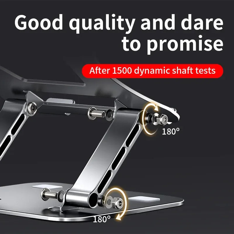 Adjustable Aluminum Alloy Phone & Tablet Stand – Portable Folding Cooling Stand for Laptops up to 17", MacBook, iPad, Asus
