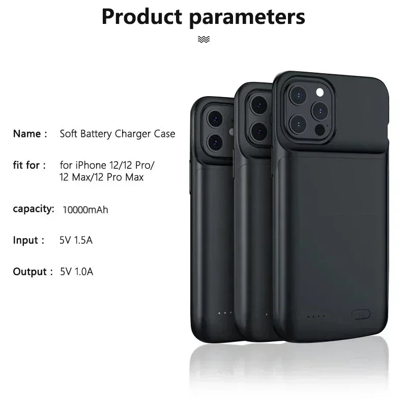 6800mAh Battery Case For iphone 15 14 13 12 Pro Max Mini Power Bank Charger Cover Case
