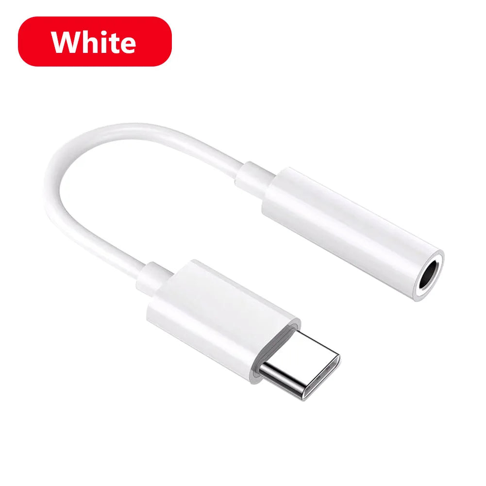 Type-C to 3.5mm Audio Converter – 2-in-1 USB-C Splitter for Headphones & AUX, Compatible with Xiaomi, Huawei, P Series