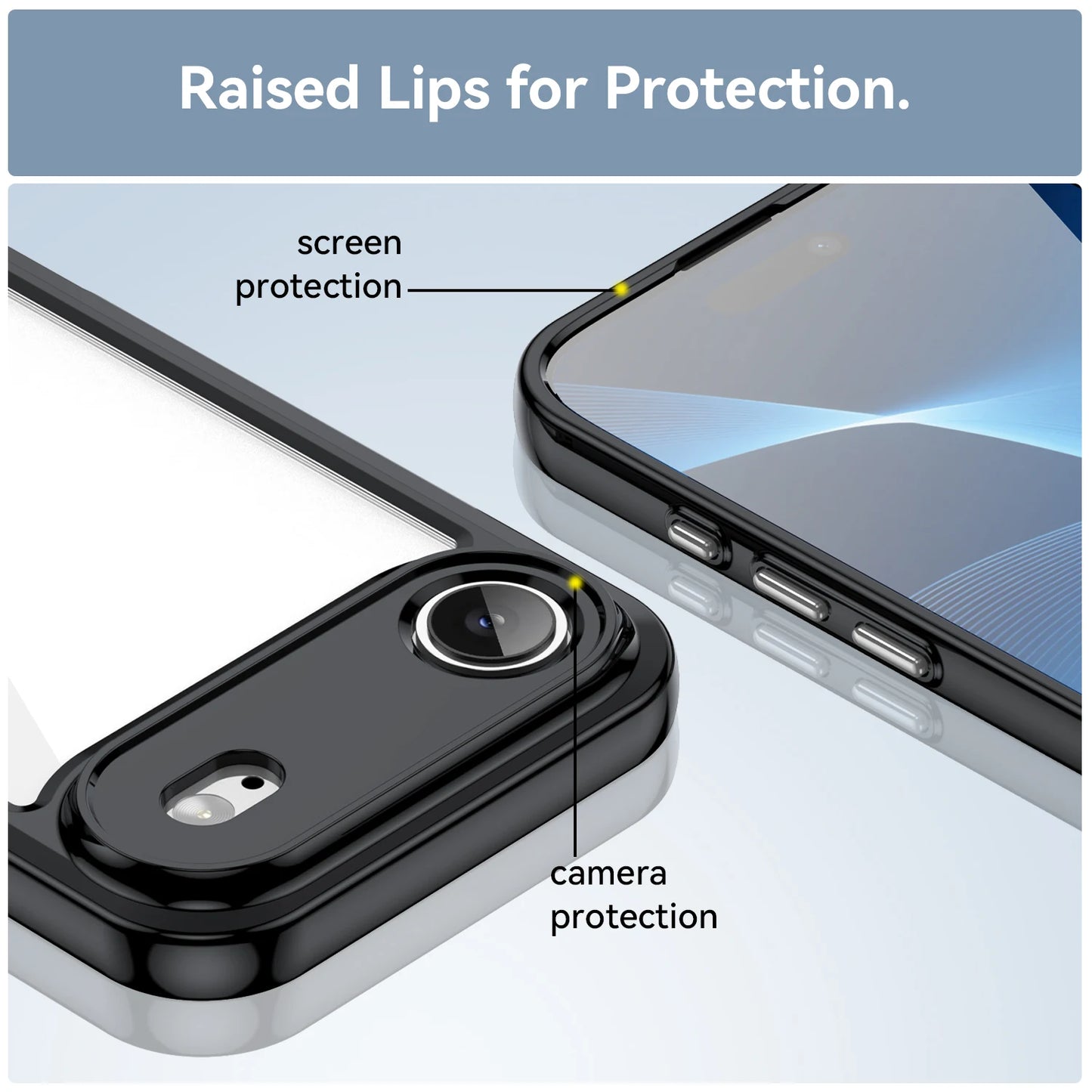 iPhone 17 Air Transparent TPU Case — Durable Hard Shell, Frosted Translucent, Fits iPhone 17 Pro Max