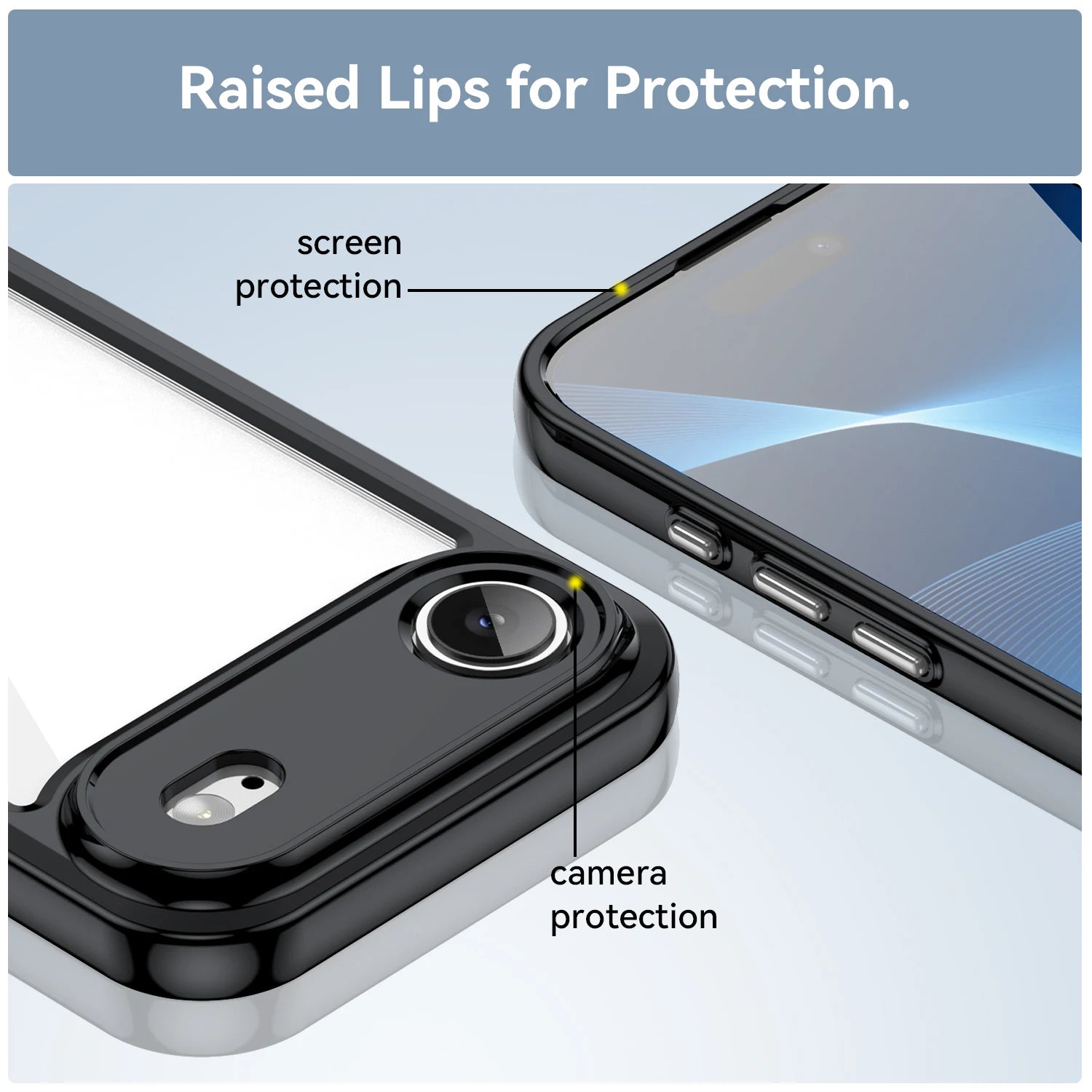iPhone 17 Air Transparent TPU Case — Durable Hard Shell, Frosted Translucent, Fits iPhone 17 Pro Max