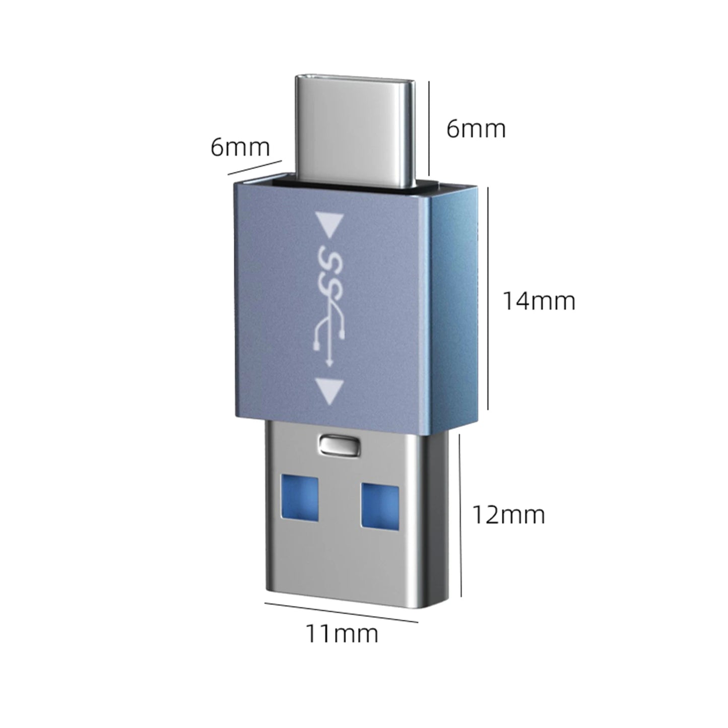 USB 3.1 to Type-C OTG Adapter – 90° Fast Charging & Data Converter, 10Gbps Computers and Phones