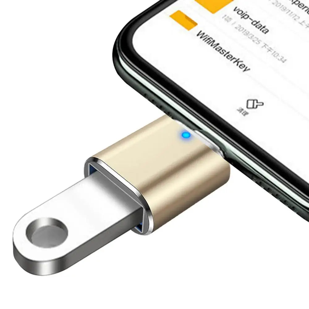 USB 3.0 OTG adapter USB C to USB A converter suitable for MacbookSamsung XiaomiHuawei LED USBC OTG connector