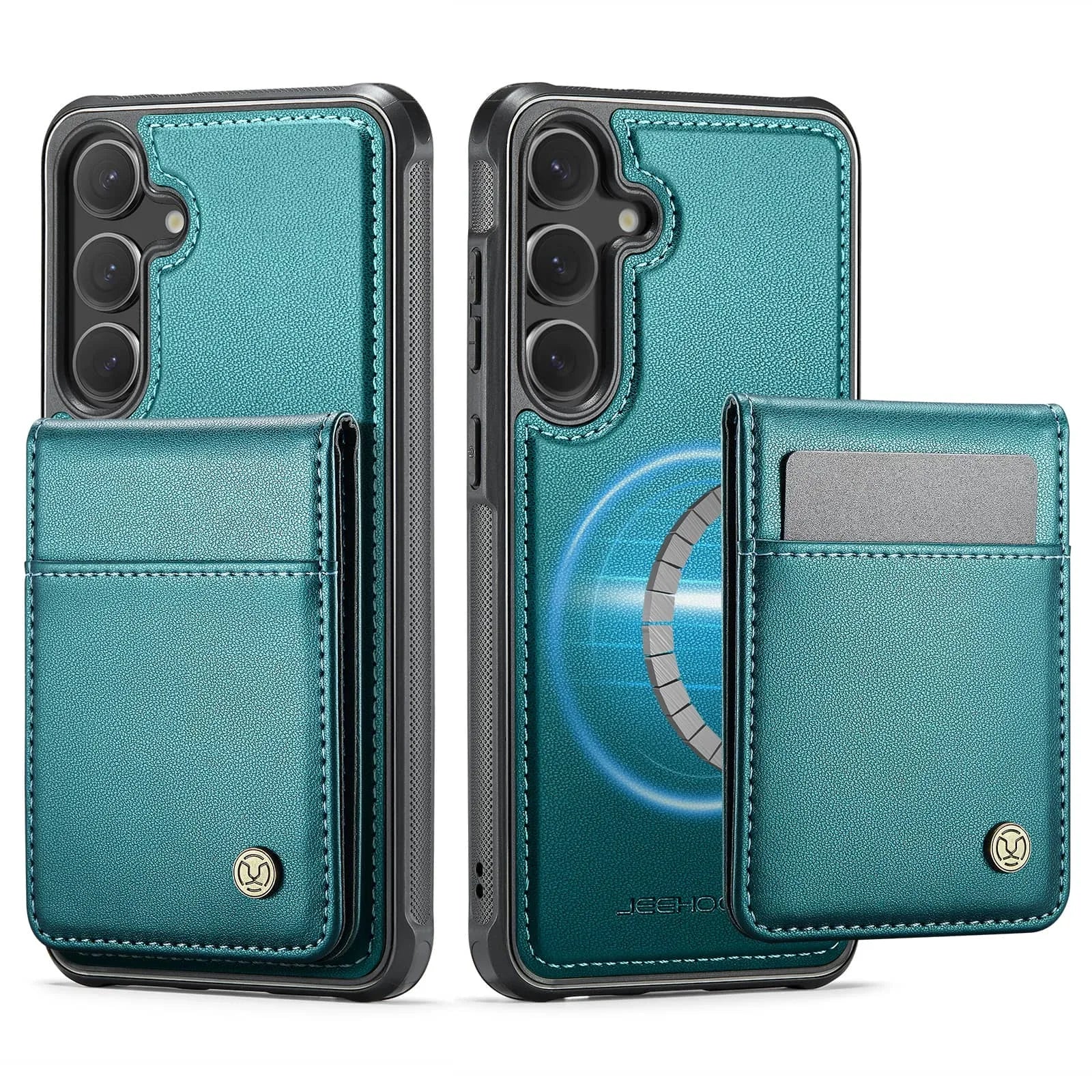 Samsung Galaxy S25/S24 Ultra Wallet Case with Detachable Magnetic Card Holder – 2-in-1 Kickstand Flip Cover with Credit Slots