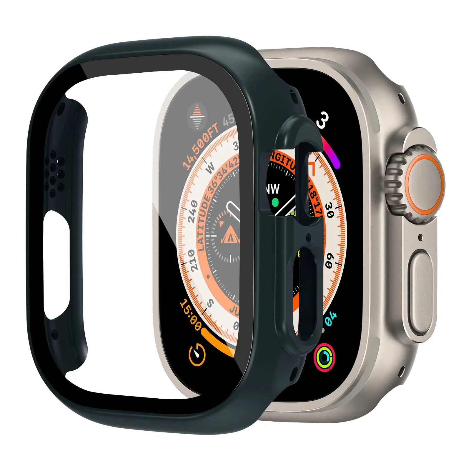 Apple Watch Ultra 49mm Screen Protector Kit: PC Bumper + Glass