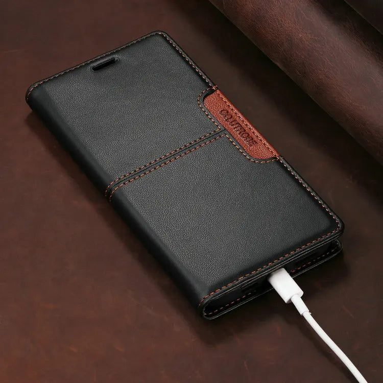 Premium Leather Book Case for iPhone 17 Pro/Pro Max/17 Air — RFID Wallet Cover, Luxury Coque Folio, 5G Protection, ProMax Wallet Fundas