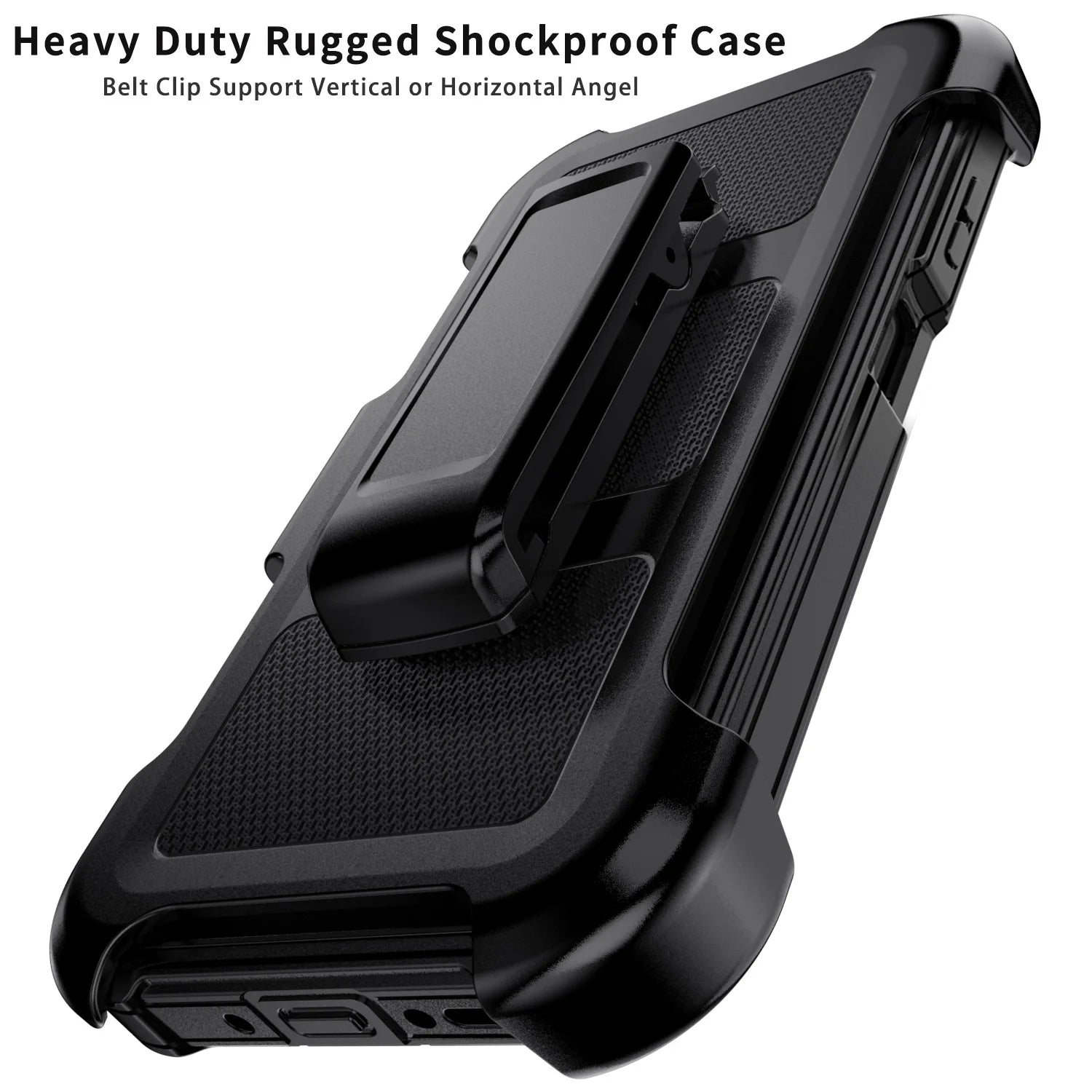 Black Samsung Galaxy A06/A16/A26/A36/A56 Case – Rugged Dual-Layer Shockproof Heavy Duty