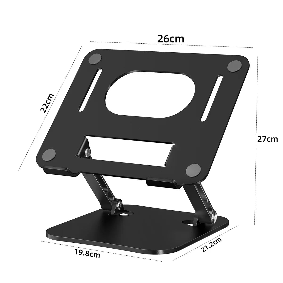 Adjustable Aluminum Alloy Phone & Tablet Stand – Portable Folding Cooling Stand for Laptops up to 17", MacBook, iPad, Asus