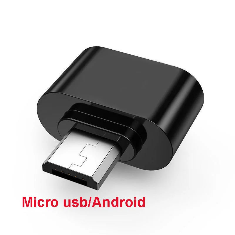Universal Micro USB / Type-C to USB 2.0 OTG Adapter – 1/2/5 Pack for Phones, Tablets, PCs, OTG Converter Connector