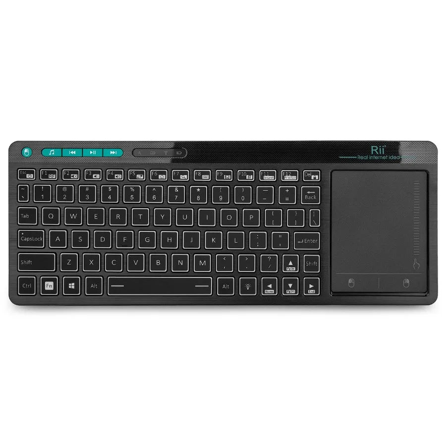 Wireless Multimedia Keyboard with RGB Backlit Keys & Large Multi-Touch