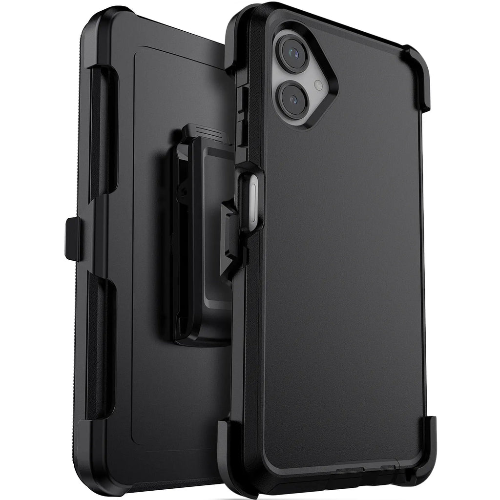 Black Heavy Duty Shockproof Samsung Galaxy A06 / A36 / A56 Case – Rugged 3-in-1