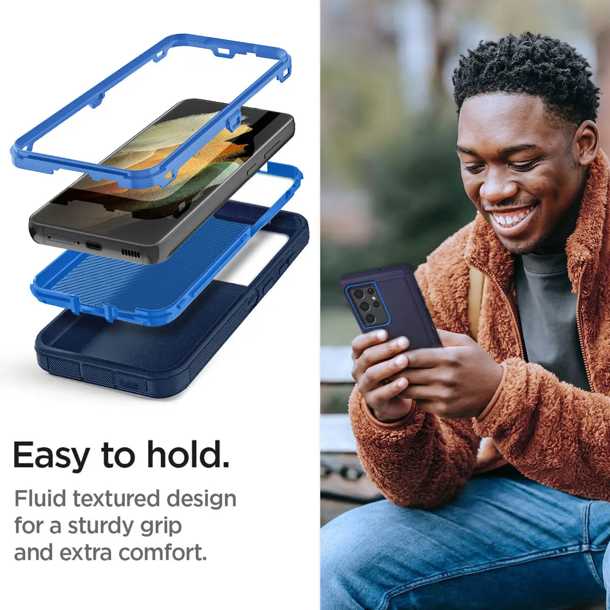 Blue Samsung Galaxy S21 Series Heavy Duty Case