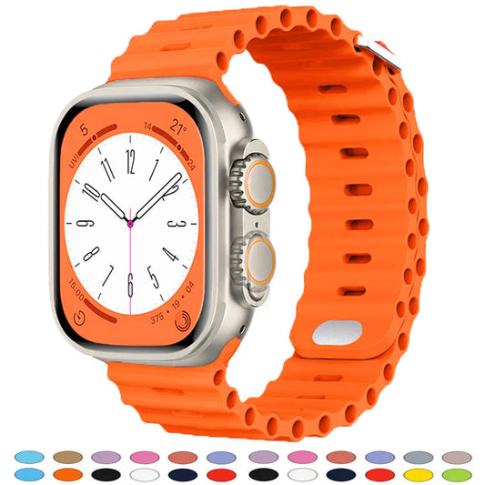 Ocean Style Apple Watch Bracelet Strap for iWatch Ultra, SE, and Series 1 to 10