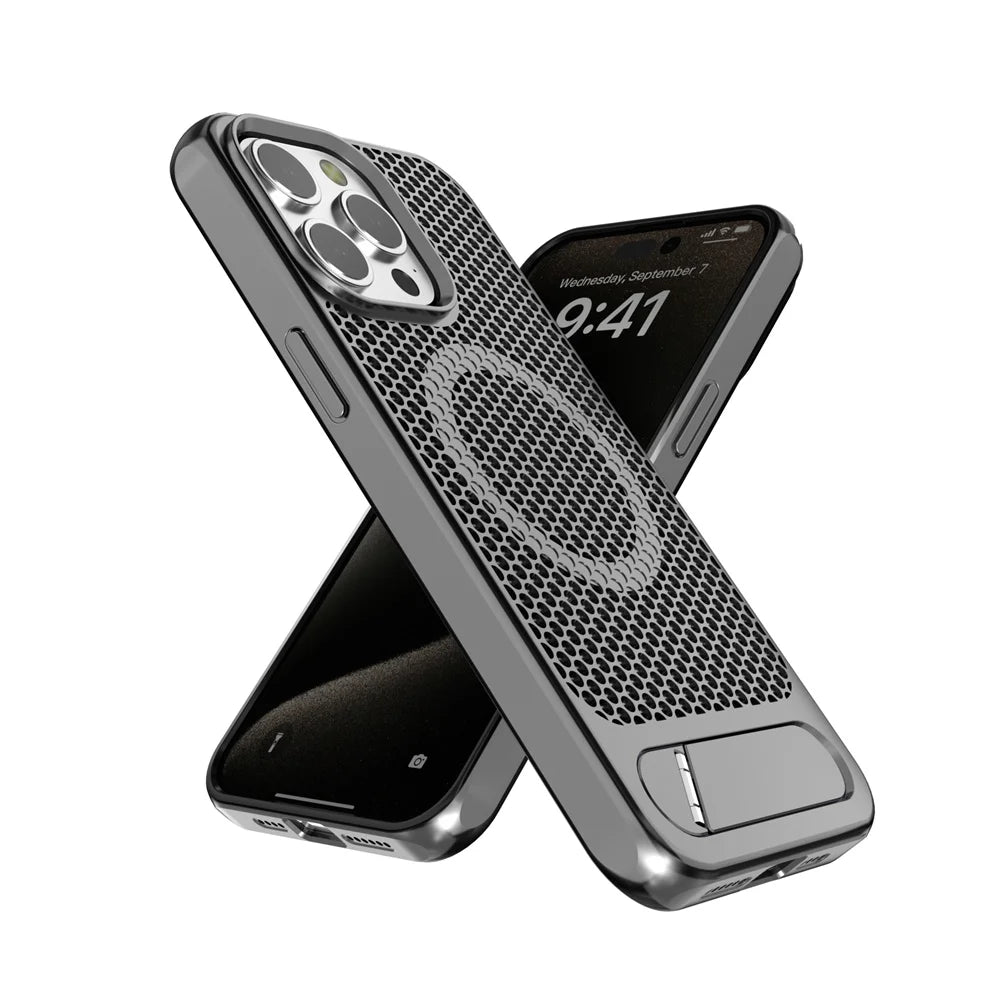 Luxury Cooling Stand Magnetic Phone Cover