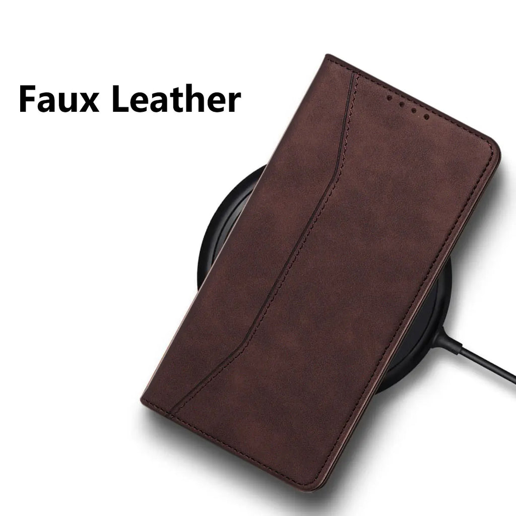 Dark Brown Samsung Galaxy S20 Leather Flip Case