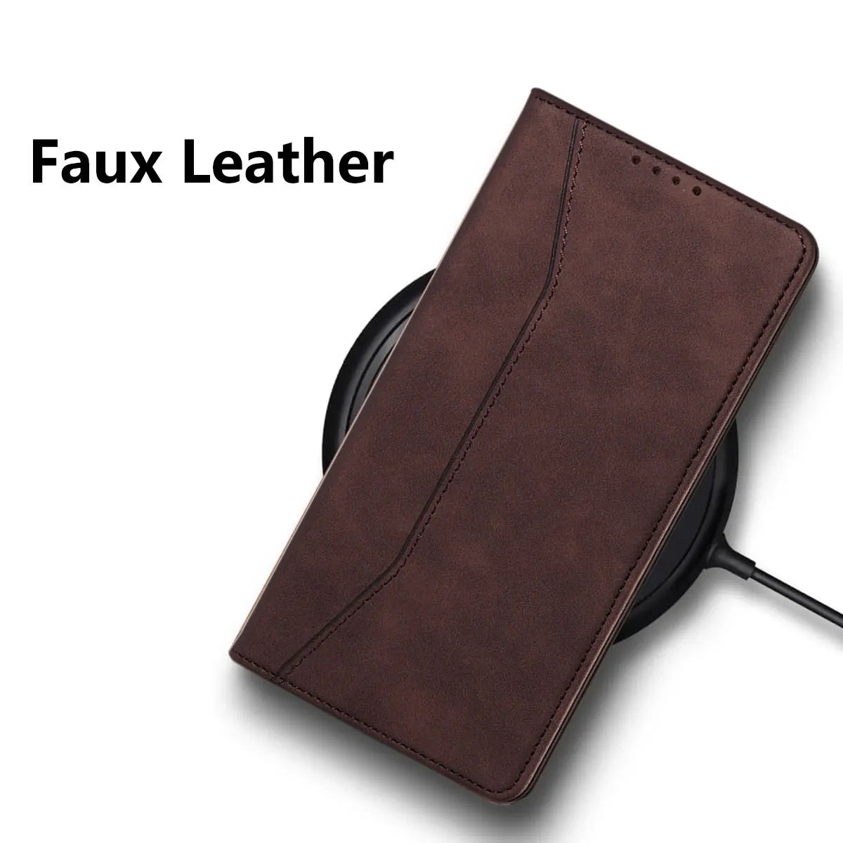 Dark Brown Samsung Galaxy S20 Leather Flip Case