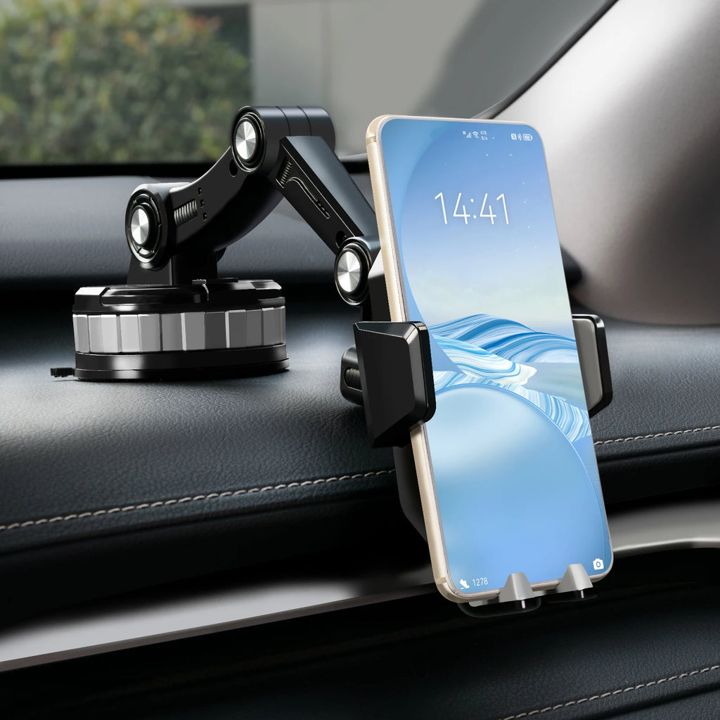 360 Rotation Universal Car Phone Mount – Windscreen Windshield Dashboard Holder for GPS Navigation, Mobile Phone Bracket, Vehicle Stand