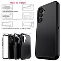 Black Samsung Galaxy A16 5G Case – Heavy Duty Shockproof 3-in-1 Case
