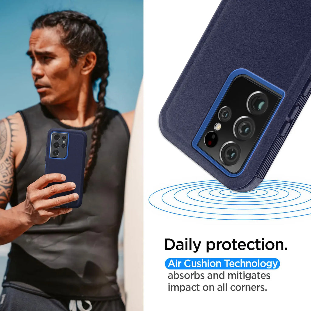 Blue Samsung Galaxy S21 Series Heavy Duty Case