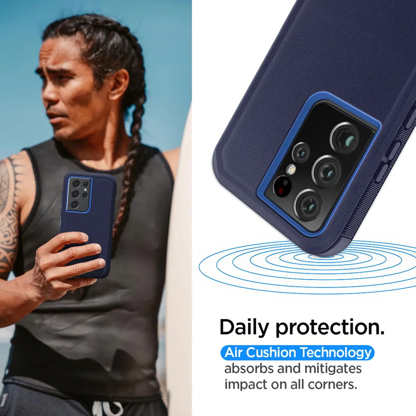Blue Samsung Galaxy S21 Series Heavy Duty Case