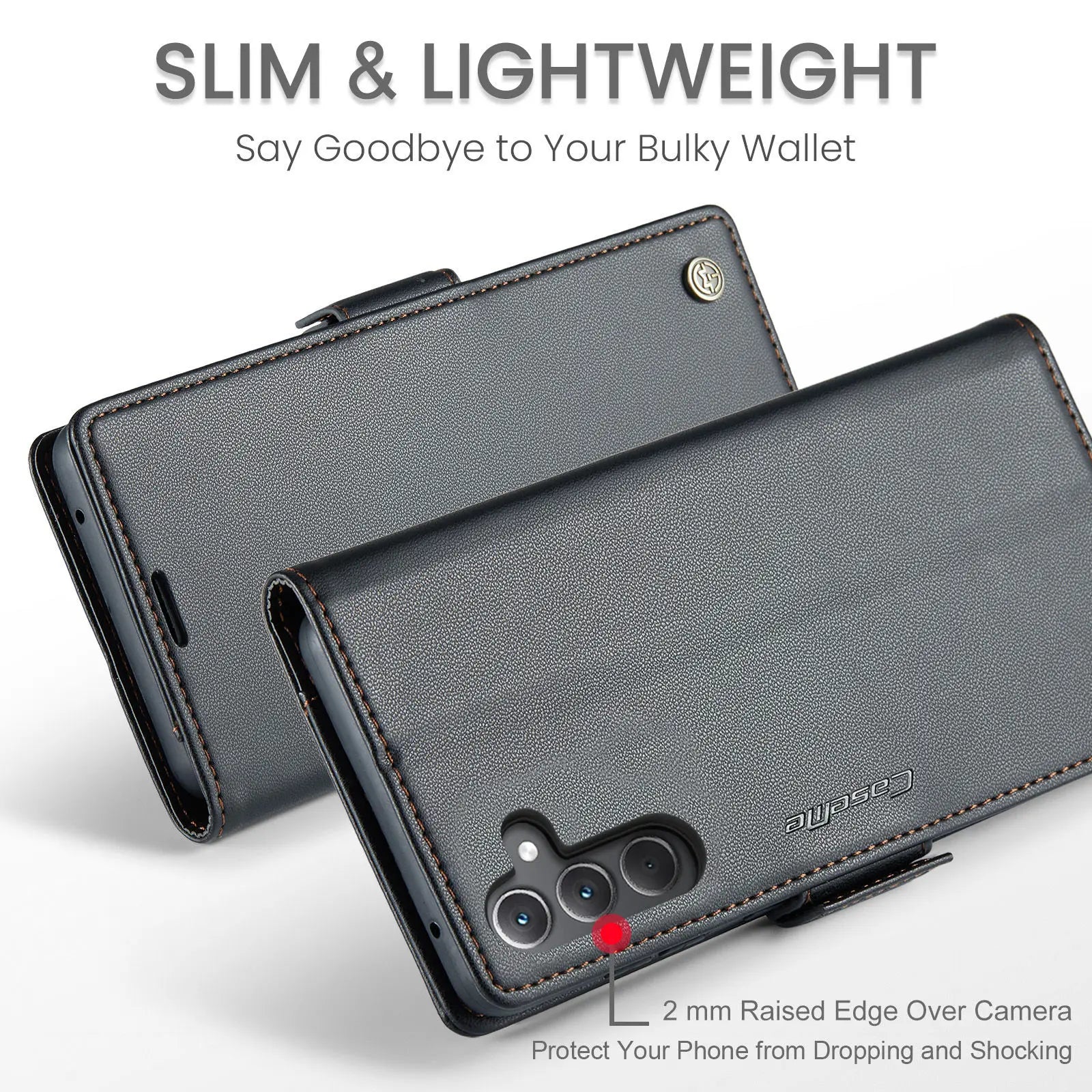 Samsung Galaxy A55 5G / A35 / A25 / A05S (2024) Wallet Case – Card Holder, RFID Blocking, Durable Leather Kickstand Phone Cover