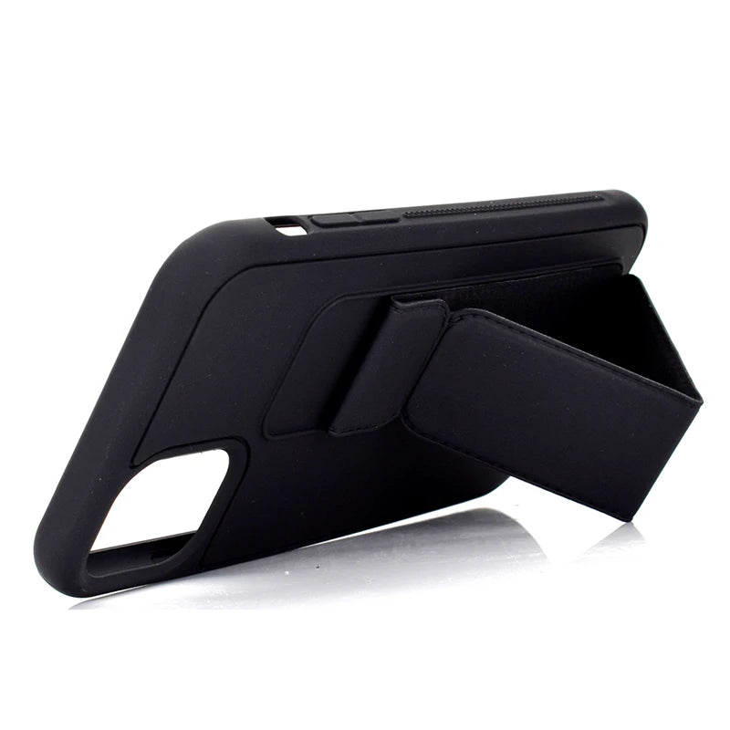Matte Folding Car Mount Case for iPhone 15 Pro Max – Protective Shockproof Cover for iPhone 14 Pro Max, 11, 12, 13 Pro Max