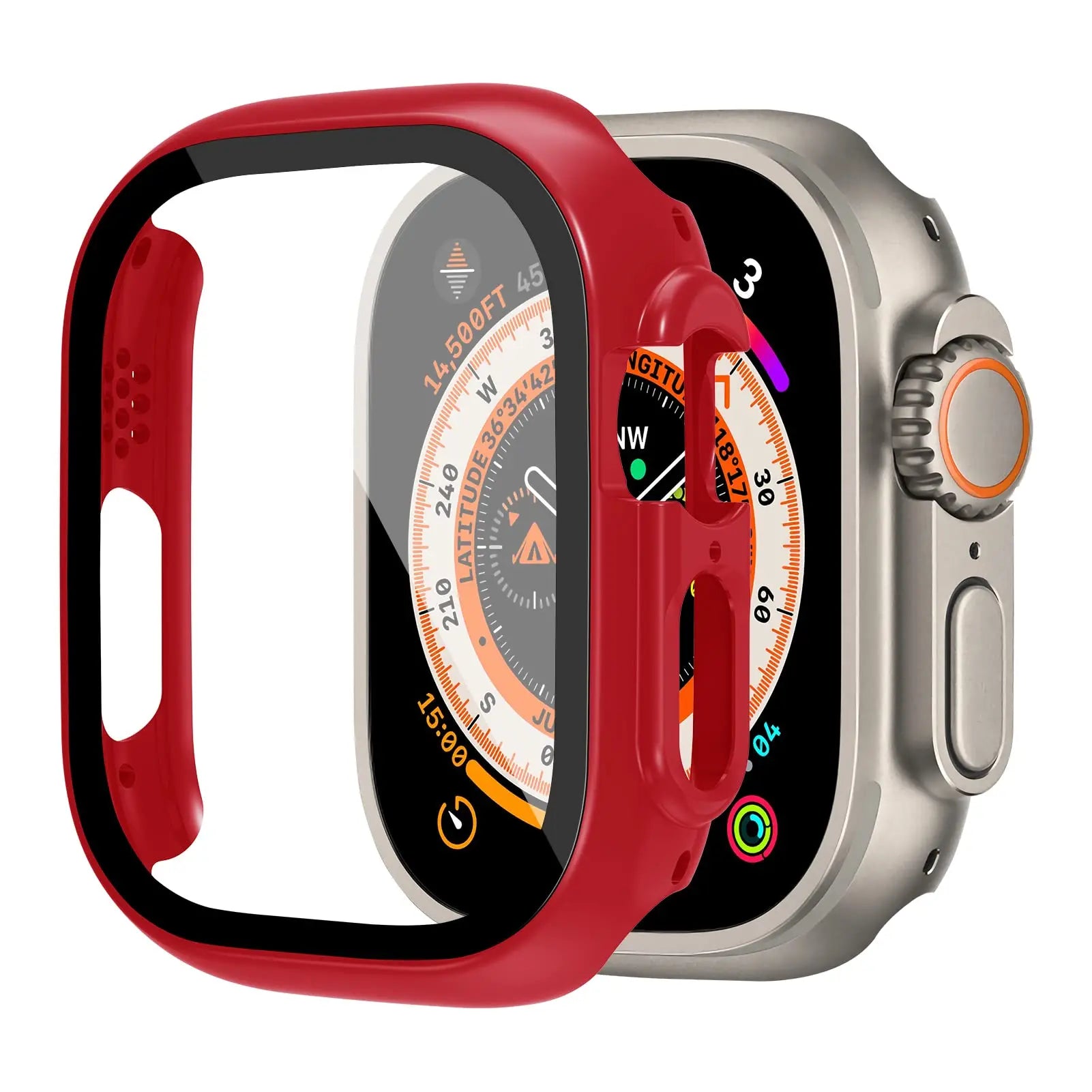 Apple Watch Ultra 49mm Screen Protector Kit: PC Bumper + Glass