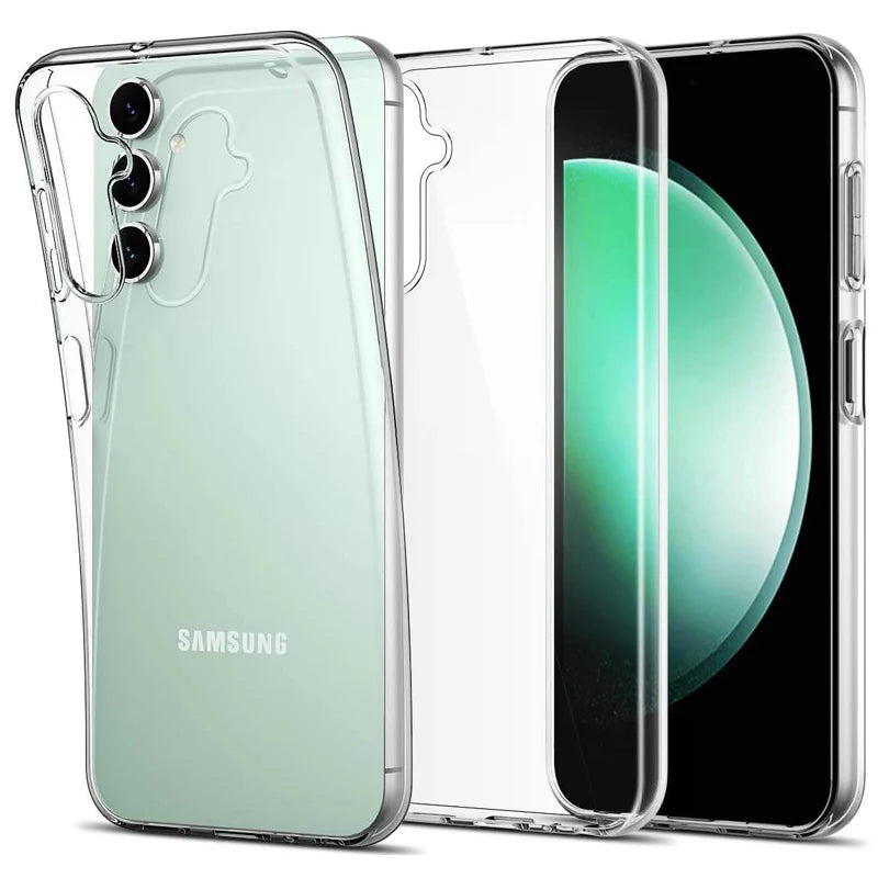Clear Silicone Soft Phone Case for Samsung Galaxy S24 / S25 / S23 / S22 Ultra / S21+ – Fits S20 FE, S25 Edge, A07 / A17 / A56 / A36