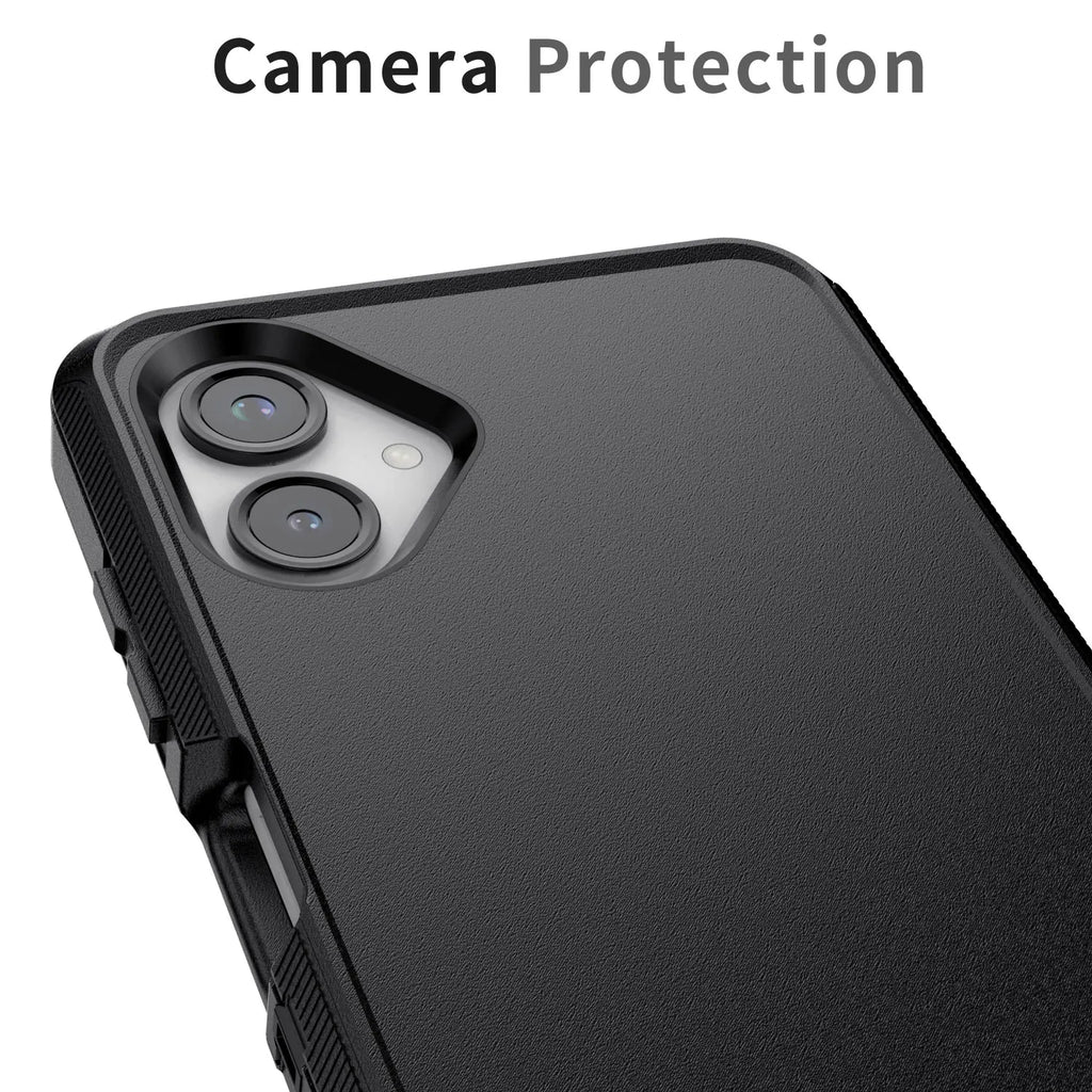 Black Heavy Duty Shockproof Samsung Galaxy A06 / A36 / A56 Case – Rugged 3-in-1
