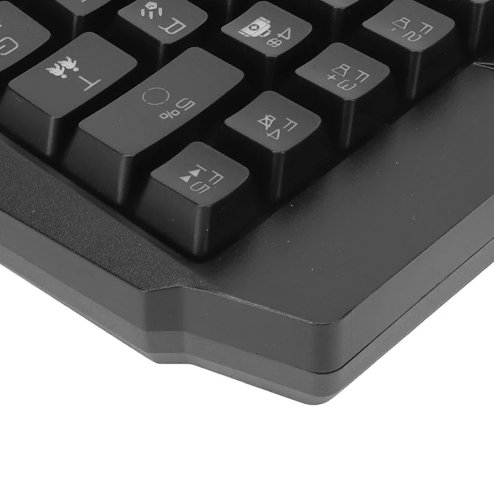 Plug-and-Play RGB Backlit One-Handed Gaming Keyboard – 39-Key USB Wired Mechanical Half Keyboard for PC Gamers