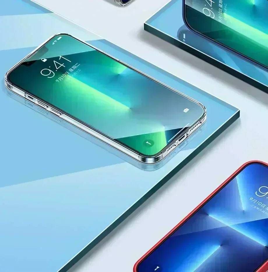 4 PCS Full Cover Tempered Glass For iPhone 11 12 13 14 15 Pro Max Screen Protector For iPhone X XR XS Max 7 8 6 Plus Glass Film