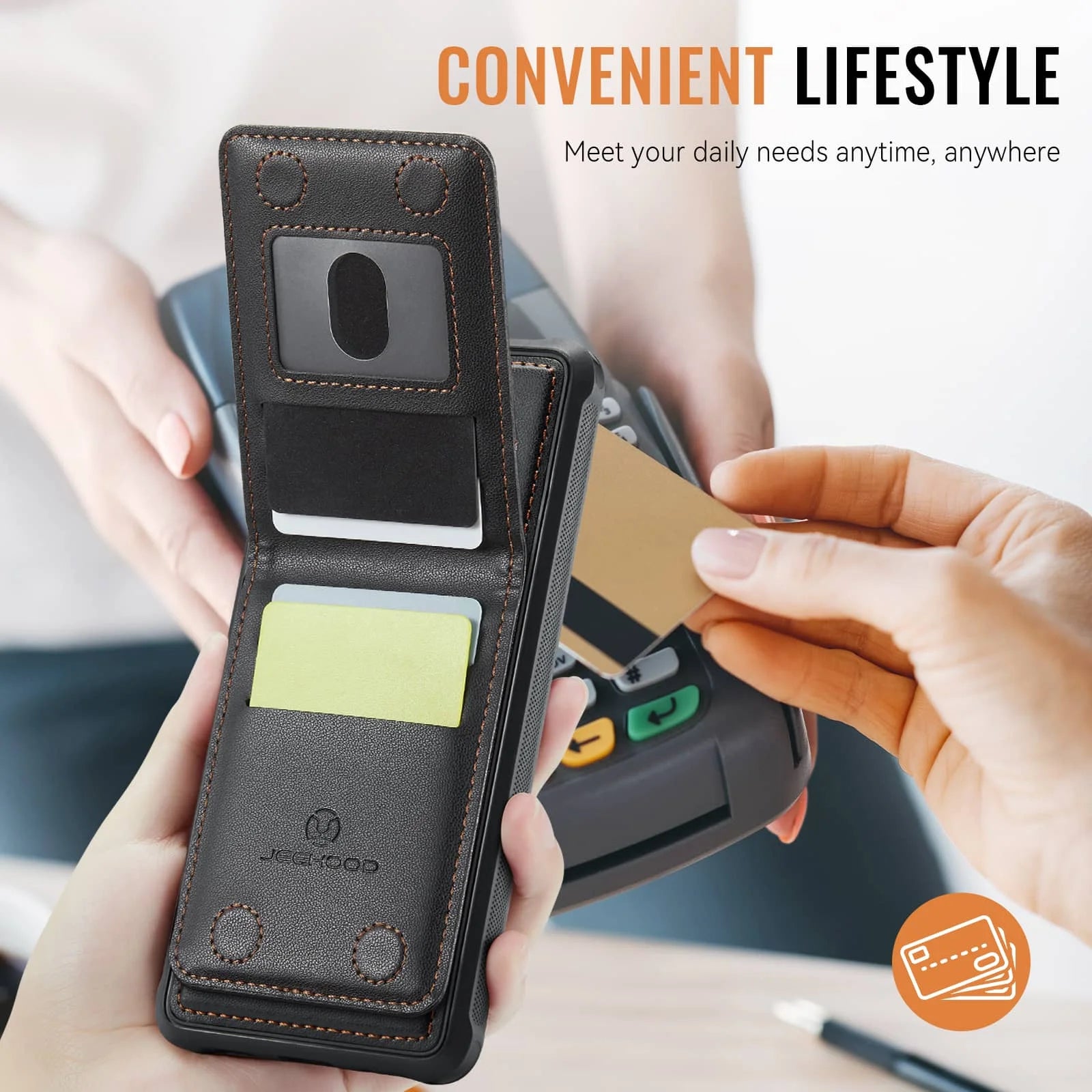 Samsung Galaxy S25/S24 Ultra Wallet Case with Detachable Magnetic Card Holder – 2-in-1 Kickstand Flip Cover with Credit Slots