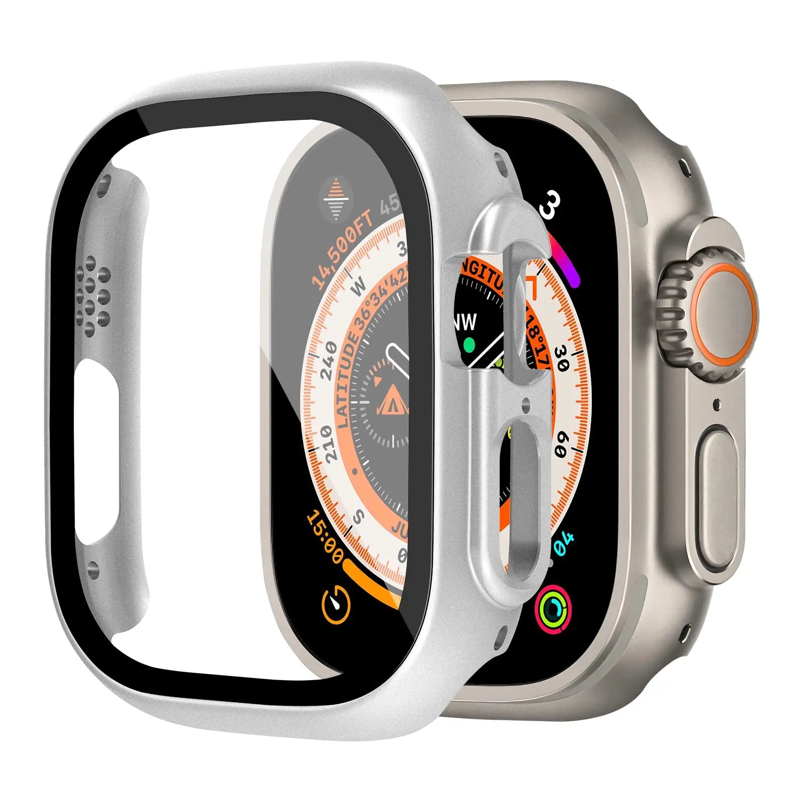 Apple Watch Ultra 49mm Screen Protector Kit: PC Bumper + Glass