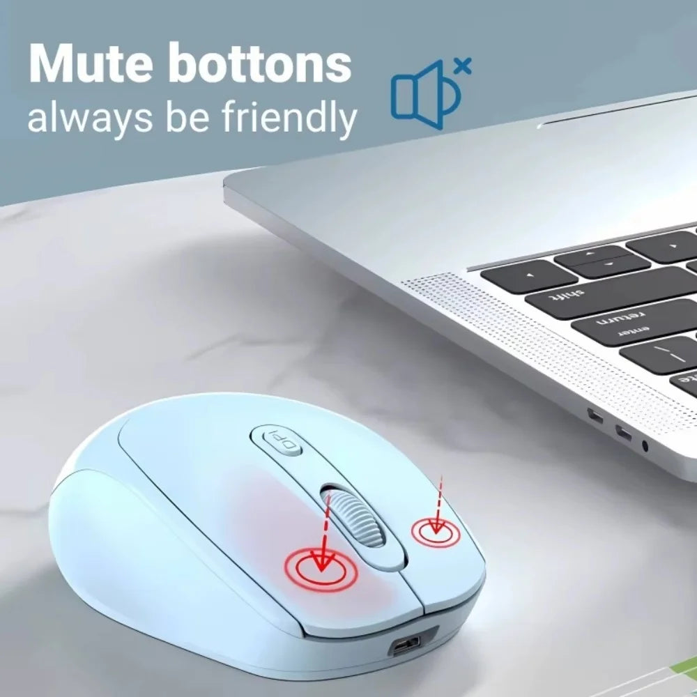 Bluetooth/2.4GHz Dual-Mode Wireless Mouse — Ergonomic, USB Receiver Included