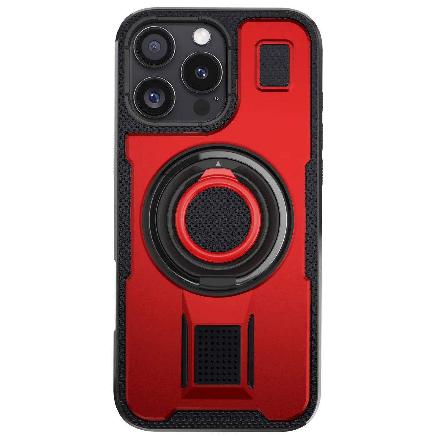 Red Hybrid Shockproof Phone Case for iPhone 16 / 16 Plus / 16 Pro / 16 Pro Max