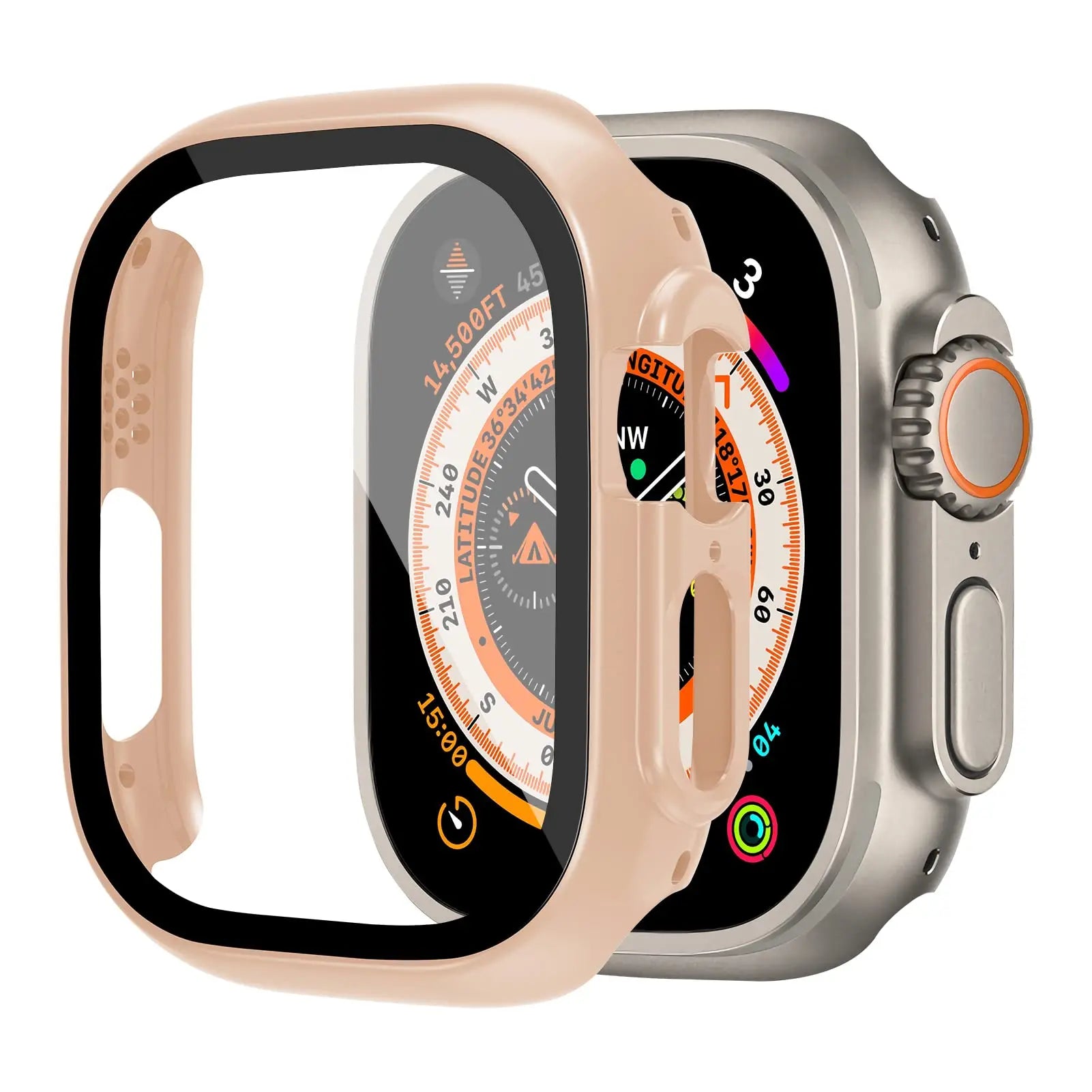Apple Watch Ultra 49mm Screen Protector Kit: PC Bumper + Glass