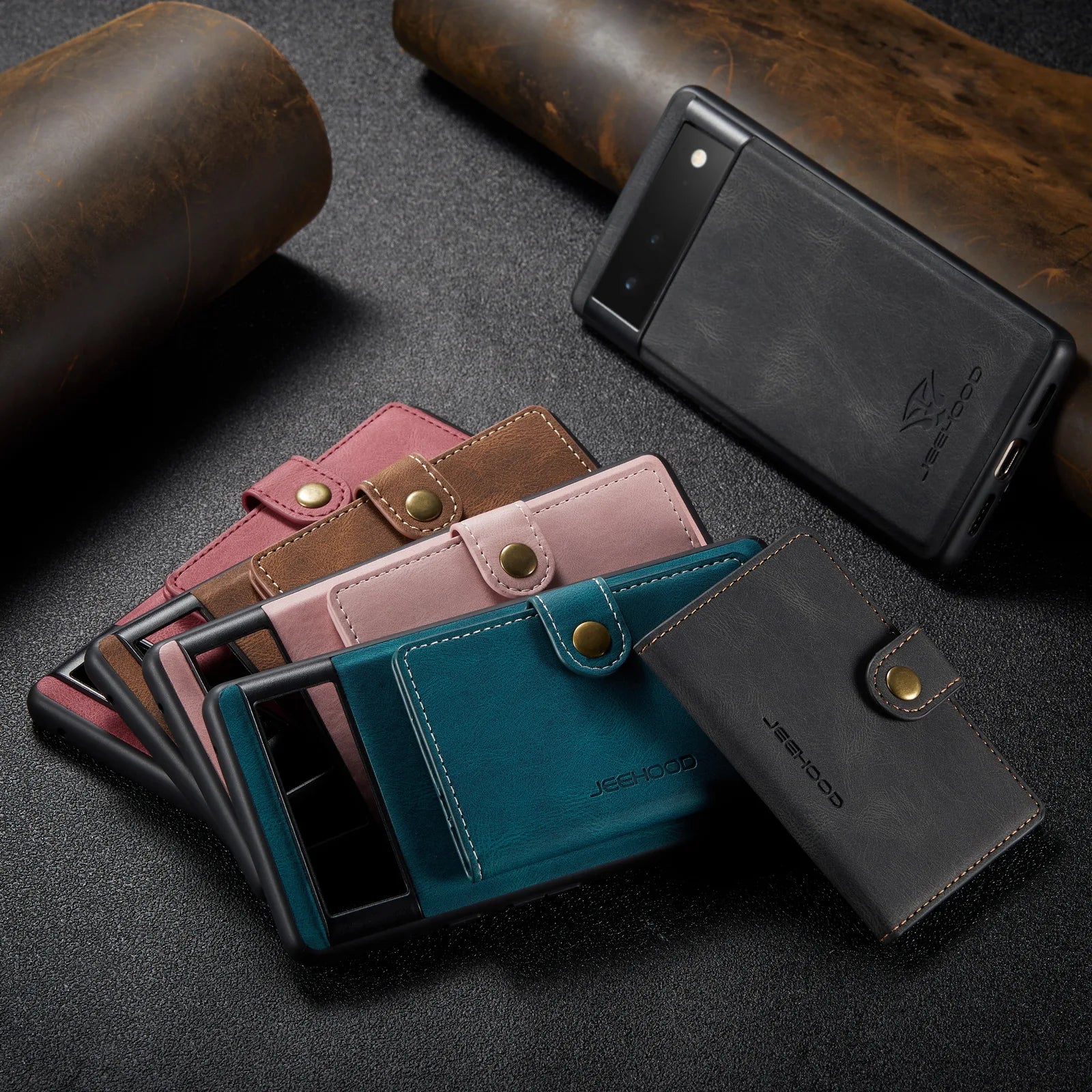 Leather Wallet Case with Card Slot & Magnetic Closure for Google Pixel 7 / 6 Pro, Pixel 6 – Compatible with Pixel 5a / 5G