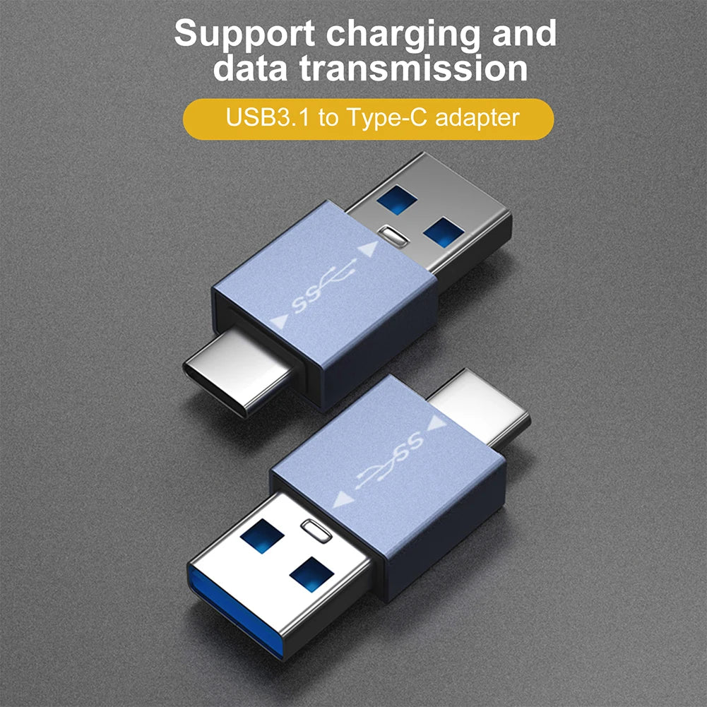 USB 3.1 to Type-C OTG Adapter – 90° Fast Charging & Data Converter, 10Gbps Computers and Phones