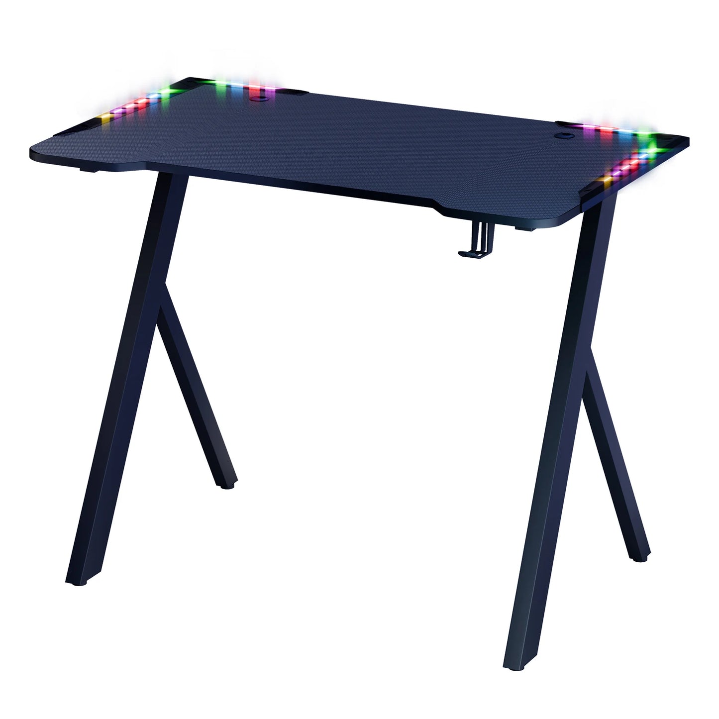 RGB Lighted Adjustable Gaming Desk – Large Standing Desk for Gaming/Work, and Home Office