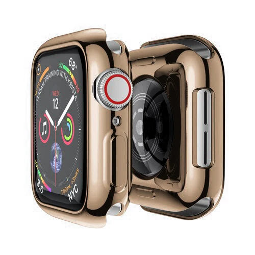 Silicone Bumper Case & Screen Protector for Apple Watch – 44mm/40mm/45mm/41mm/42mm/38mm, iWatch Series 3–9, SE, Non-Slip Guard