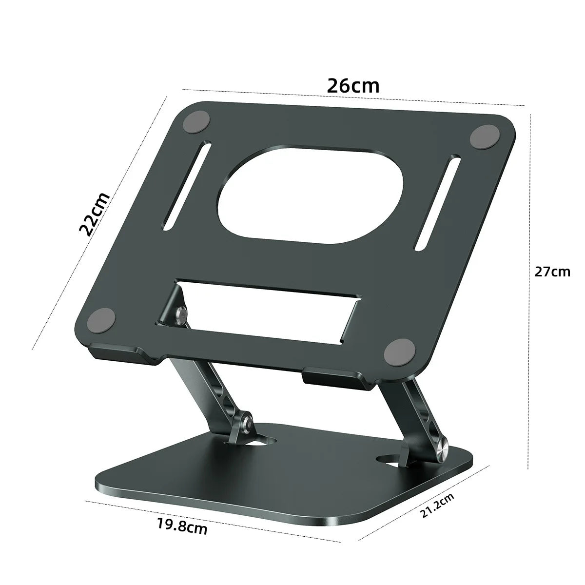 Adjustable Aluminum Alloy Phone & Tablet Stand – Portable Folding Cooling Stand for Laptops up to 17", MacBook, iPad, Asus
