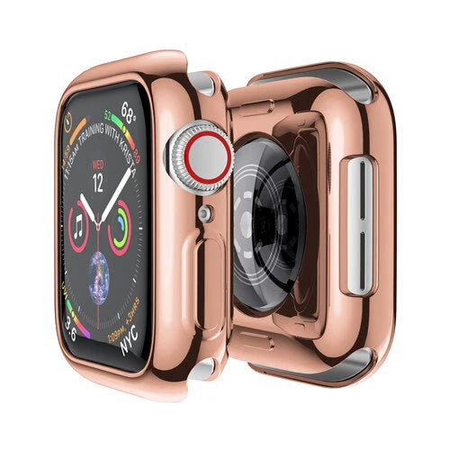 Silicone Bumper Case & Screen Protector for Apple Watch – 44mm/40mm/45mm/41mm/42mm/38mm, iWatch Series 3–9, SE, Non-Slip Guard
