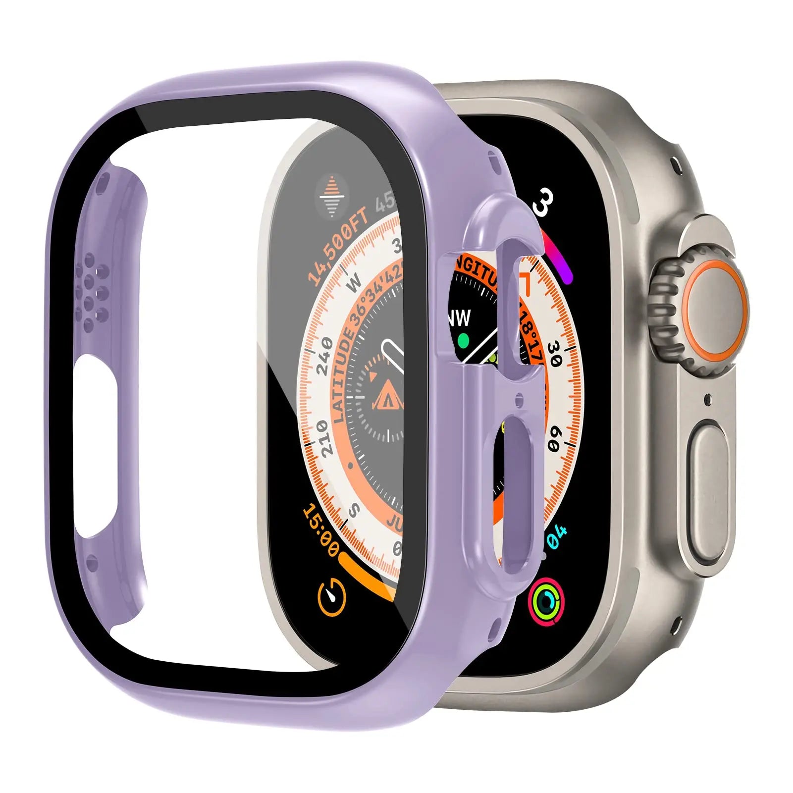 Apple Watch Ultra 49mm Screen Protector Kit: PC Bumper + Glass